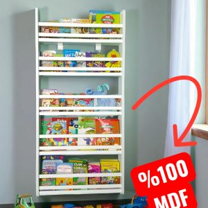 Safir 5 Raflı Kitaplık - Montessori Kitaplık Çocuk Odası kitaplığı Çocuk Kitaplığı