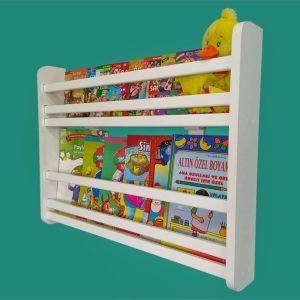 Safir 2 Raflı Kitaplık - Montessori Çocuk Odası Eğitici Kitaplık 2 Raflı - 70 Cm Genişlik