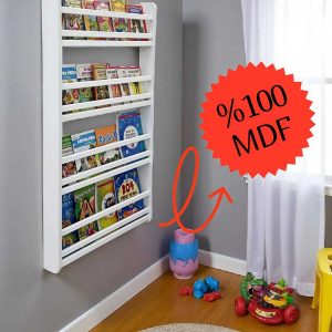 Safir 4 Raflı Kitaplık - Montessori Çocuk Odası Kitap Rafları 4 Raflı Çocuk Odası Kitap Rafı